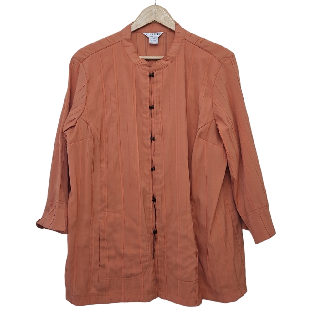 Citron Bamboo 3/4 Sleeve Top Size 0X